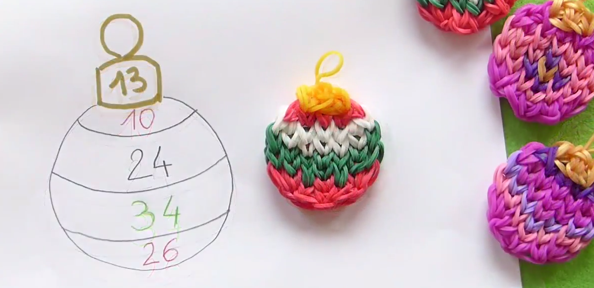 Tutoriel Rainbow Loom® la Boule de Noël Rainbow Loom® Tendances